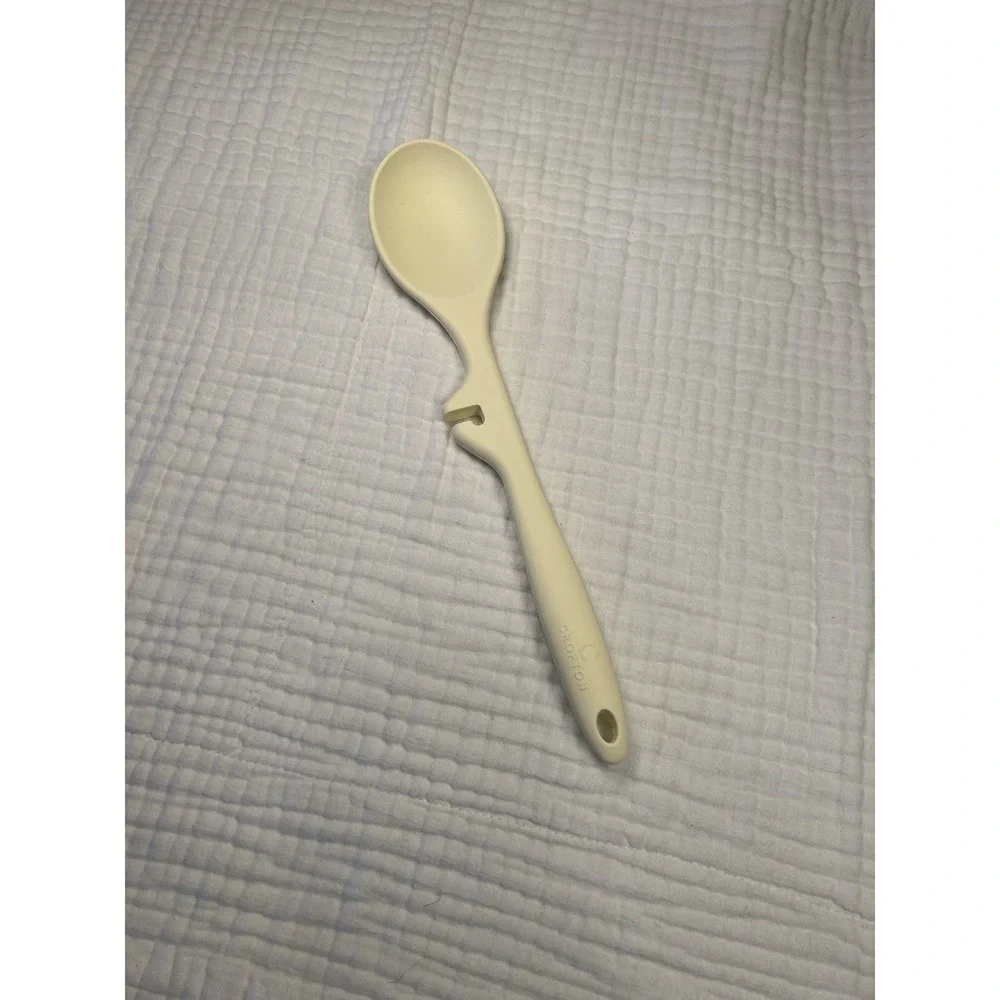 Crofton Lazy Silicone Spoon Cream Heat Resistant Cooking Utensil w/ Pot Rest‎